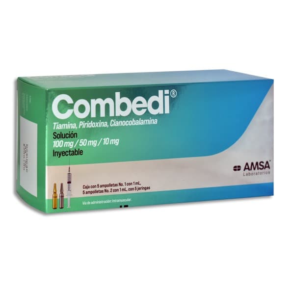 Combedi Sol. Iny. C/10 Amptas. (1-2) 100-50-10 Mg/2 Ml. y 5 Jgas.