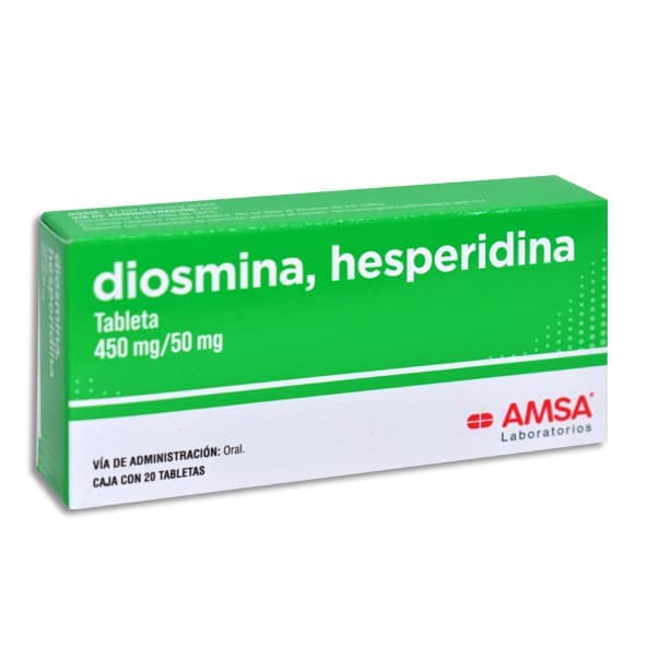 Diosmina/hesperidina (amsa) C/20 Tabs. 450/50 Mg.
