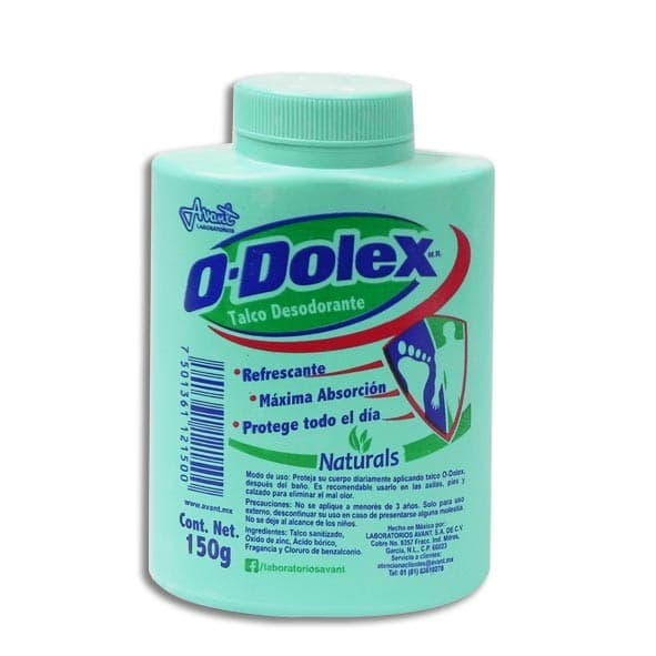 O-dolex Naturals Talco Desodorante 150 G.
