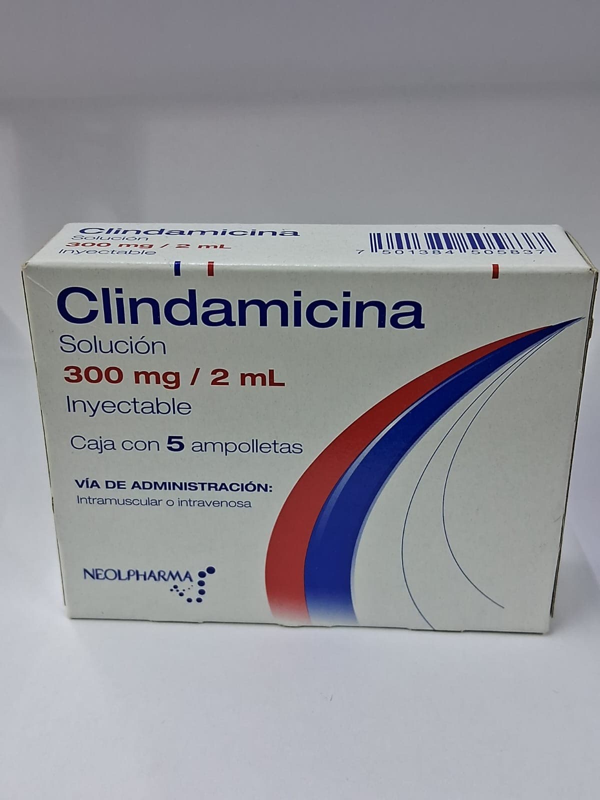 Clindamicina (neolpharma) Sol. Iny. C/5 Amptas. 300 Mg/2 Ml.