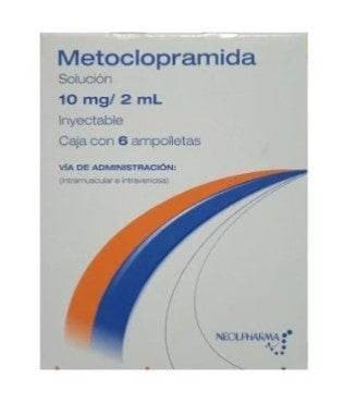 Metoclopramida (neolpharma) Sol. Iny. C/6 Amptas. 10 Mg/2 Ml.