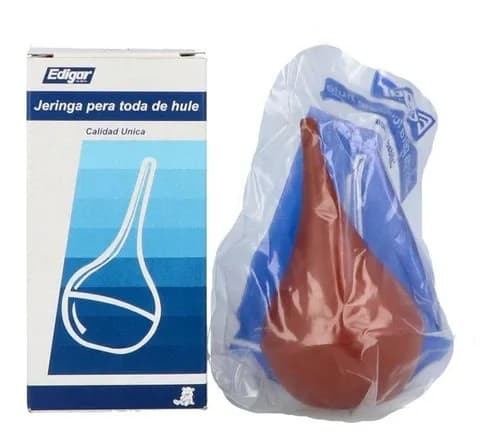 Jeringa Pera de Hule C/canula (edigar) No.1 Bolsa C/1 Pza.
