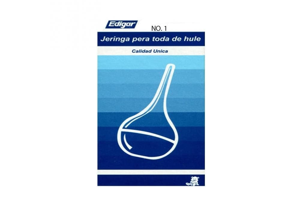 Jeringa Pera Toda de Hule (edigar) No.1 Caja C/1 Pza.