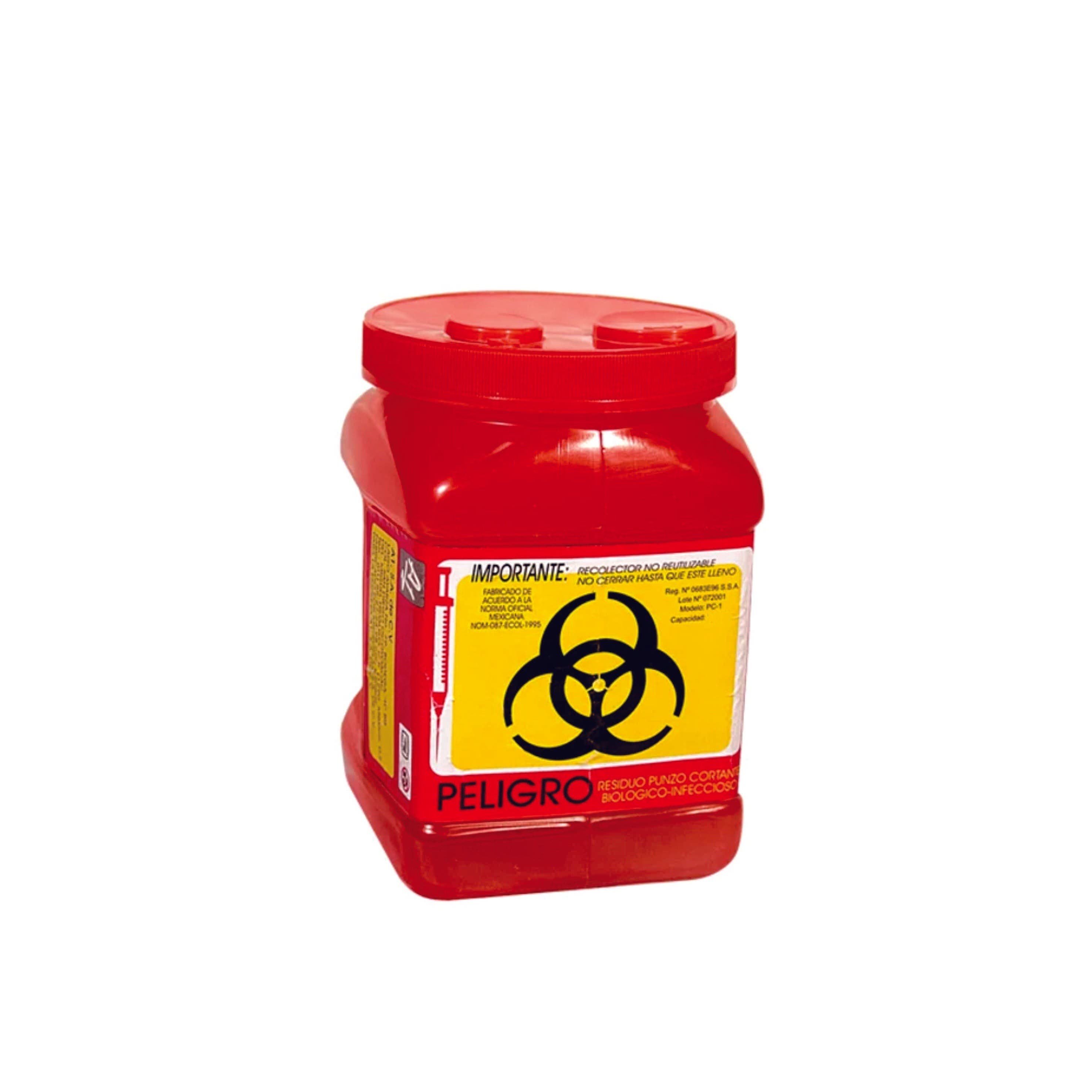 Contenedor Desechable de Punzocortantes (edigar) Cap. 1.5 Lts.