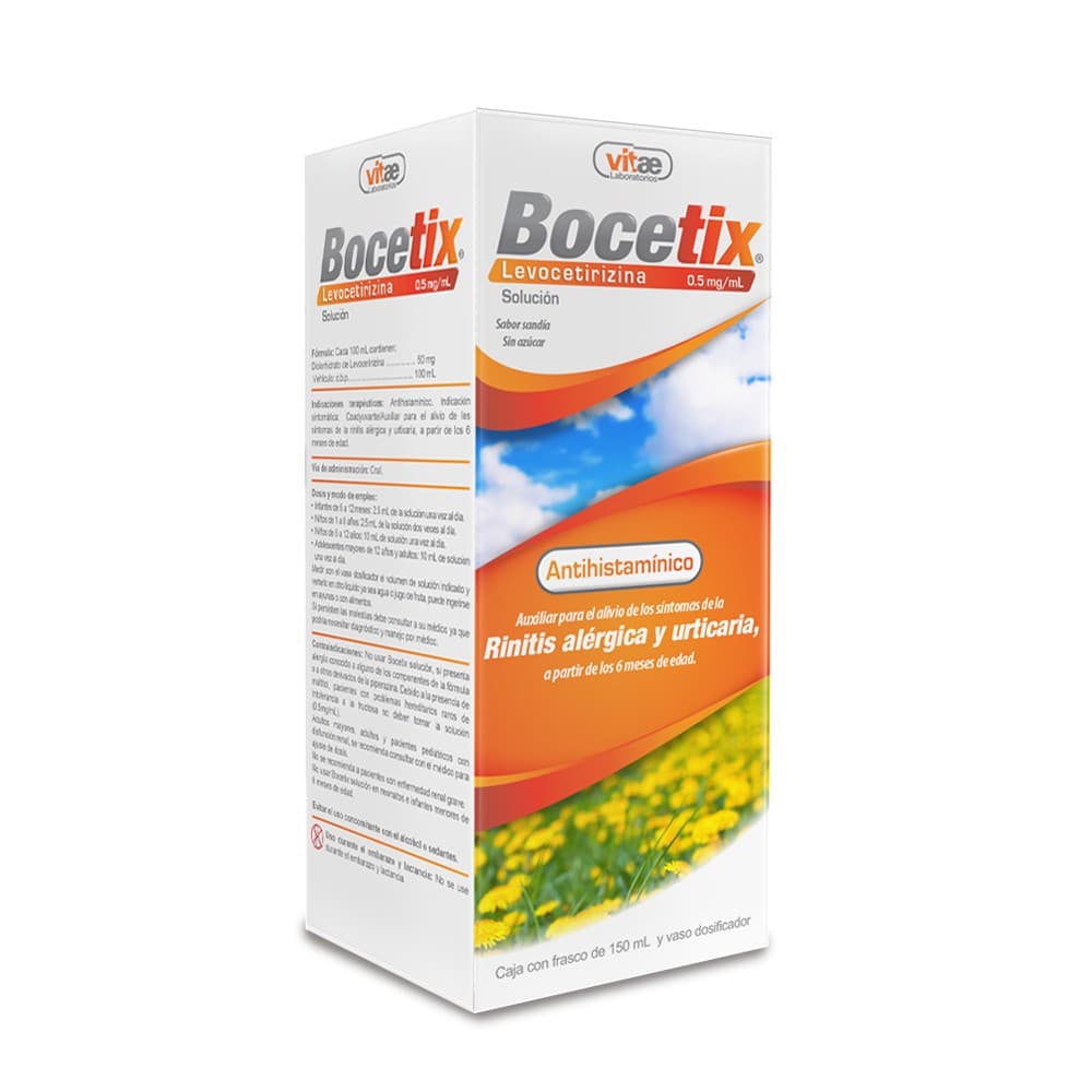 Bocetix Solución Sab. Sandía S/azúcar Fco. 150 Ml. 0.5 Mg/1 Ml.