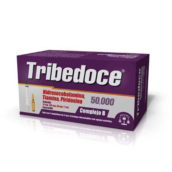 Tribedoce 50,000 Sol. Iny. C/5 Amptas. 10-100-50 Mg/2 Ml. y Jeringas.