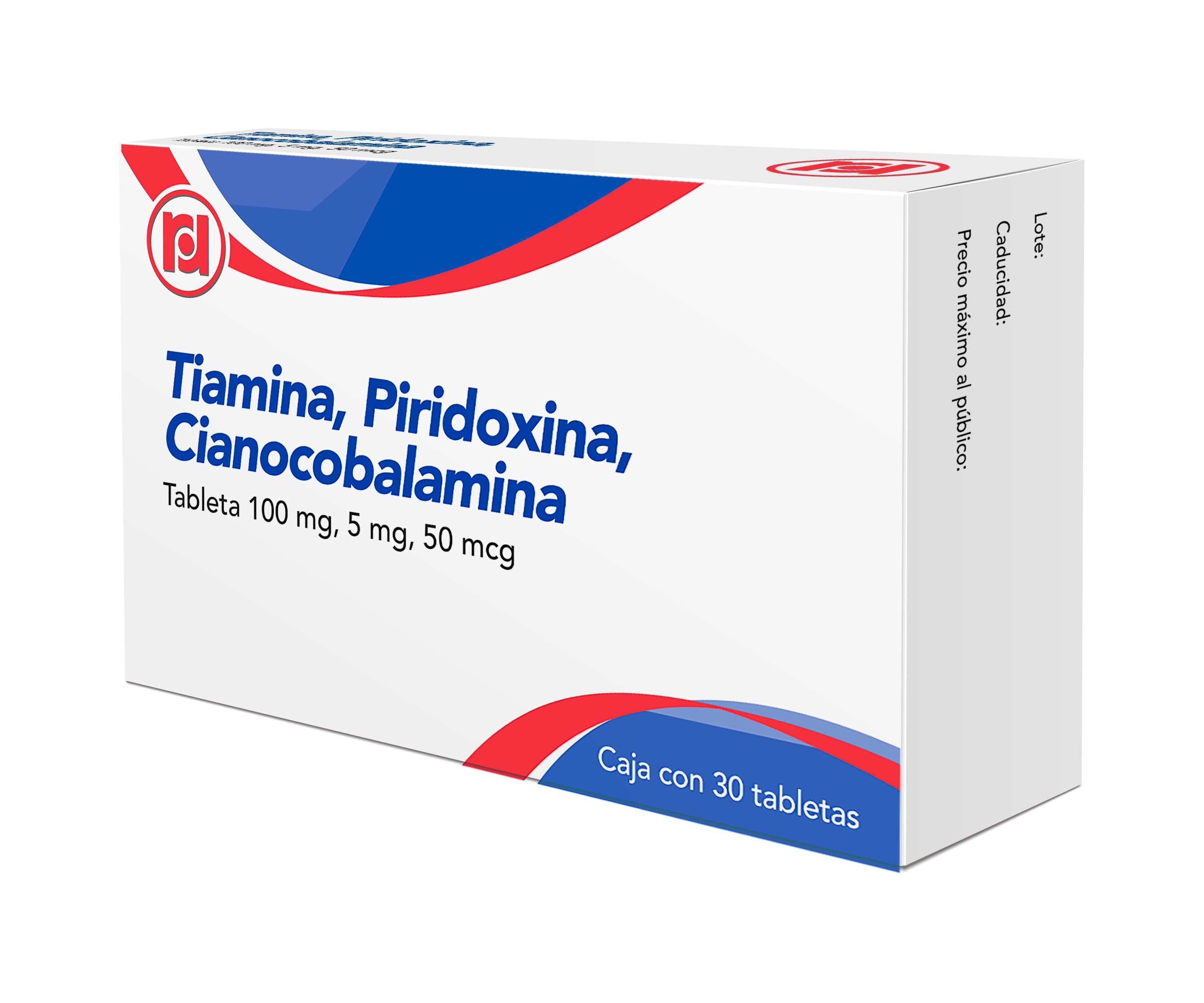 Tiamina/piridoxina/cianocobalamina (randall) C/30 Tabs. 100/5/0.05 Mg.
