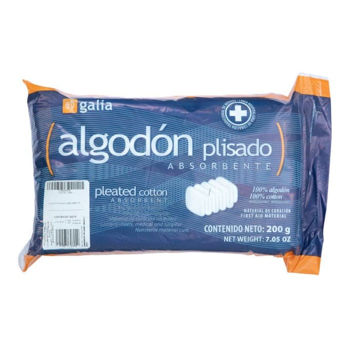Algodón Absorbente Plisado (galia) Bolsa C/200 G.