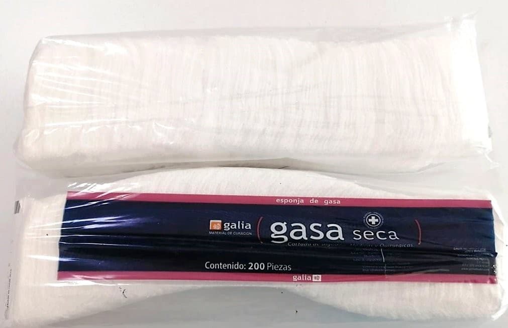 Gasa Seca Cortada Estéril (galia) 7.5x5cm, T20x12, 12c. C/5 Pzs.