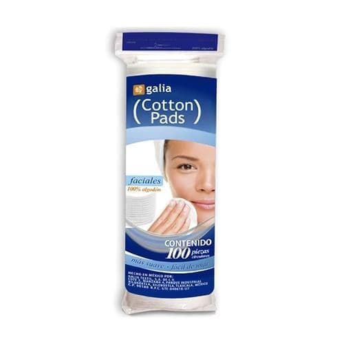 Pads de Algodon Faciales (galia) Paq. C/100 Pzs.