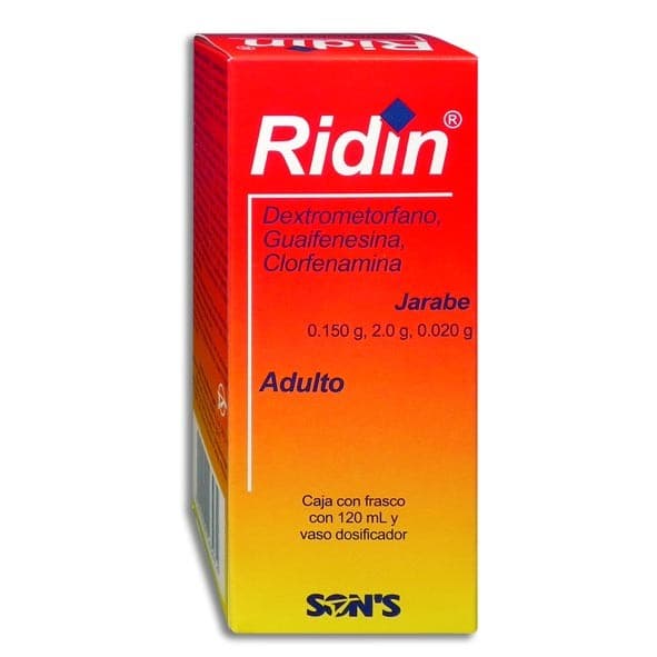 Ridin Jarabe Adulto Fco. 120 Ml. 0.150-2.0-0.020 G/100 Ml.