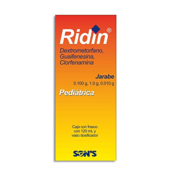Ridín Jarabe Pediátrico Fco. 120 Ml. 0.100-1.0-0.010 G/100 Ml.
