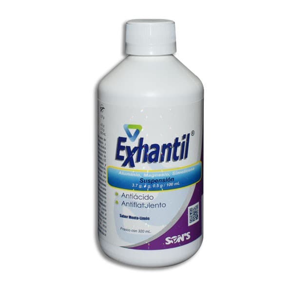 Exhantil Susp. Sab. Menta-limón Fco. 320 Ml. 3.7-4-0.5 G/100 Ml.