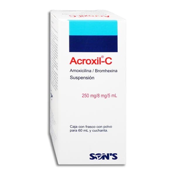Acroxil-c Susp. Fco. 60 Ml. 250-8 Mg/5 Ml.