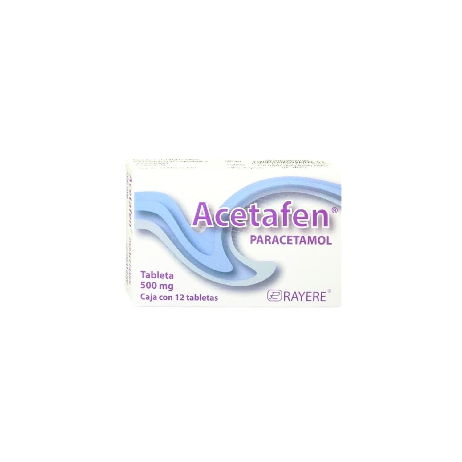 Acetafen C/12 Tabs. 500 Mg.