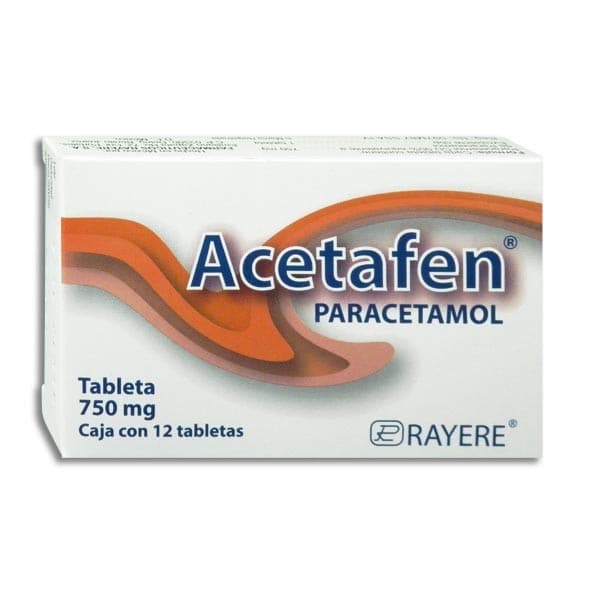Acetafen C/12 Tabs. 750 Mg.