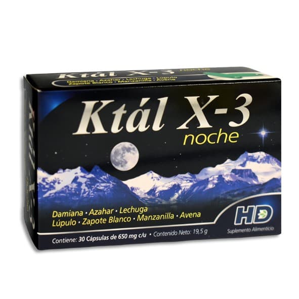 Ktál X-3 Noche C/30 Caps. 650 Mg.