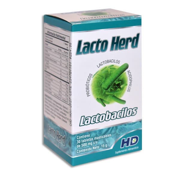 Lacto Herd C/30 Tabs. Masticables 500 Mg.