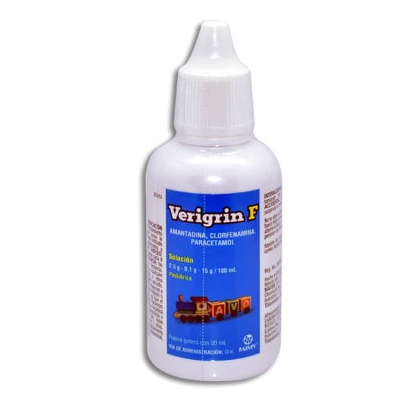 Verigrin-f Sol. Pediátrico Fco. Gotero 30 Ml. 2.5-0.1-15 G/100 Ml.