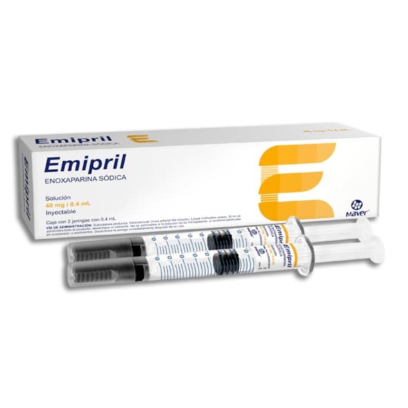 Emipril Sol. Iny. C/2 Jgas. Prellenadas 40 Mg/0.4 Ml.