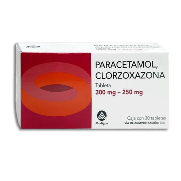 Paracetamol/clorzoxazona (maver) C/30 Tabs. 300/250 Mg.