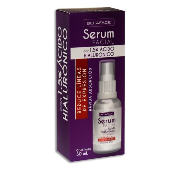 Belaface Serum Facial C/ácido Hialurónico Fco. 30 Ml.