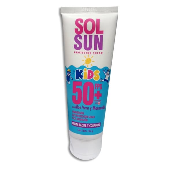 Sol Sun Kids Protector Solar Fps 50+ Crema Facial/corporal Tubo 100 G.