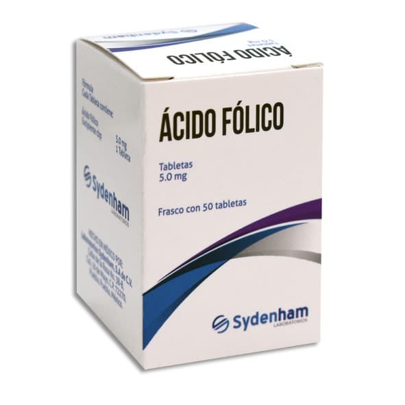 Ácido Fólico (sydenham) C/50 Tabs. 5.0 Mg.