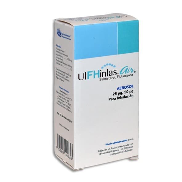 Ulfhinlas Air Aerosol P/inhalación Fco. 120 Dosis 25-50 Mcg.