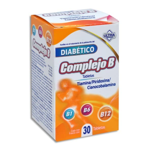 Complejo-b Diabético (ultra) C/30 Tabs. 100/5/0.05 Mg.