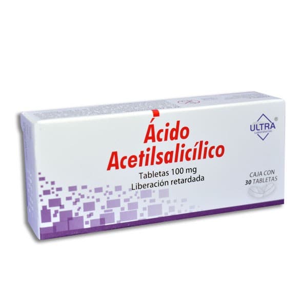 Ácido Acetilsalicílico (ultra) C/30 Tabs. L.r. 100 Mg.