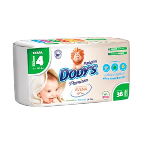 Pañal Dodys Premium Grande (etapa-4 / 9-13.5 Kg.) C/38 Pzs.