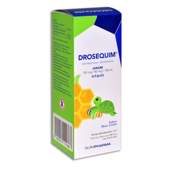 Drosequim Jbe. Infantil Sab. Miel-limón Fco. 200 Ml. 150-80 Mg/100 Ml.