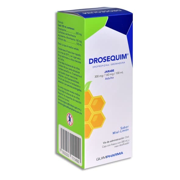 Drosequim Jbe. Adulto Sab. Miel-limón Fco. 200 Ml. 300-160 Mg/100 Ml.
