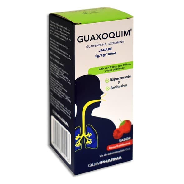 Guaxoquim Jarabe Sab. Fresa-frambuesa Fco. 140 Ml. 2-1 G/100 Ml.
