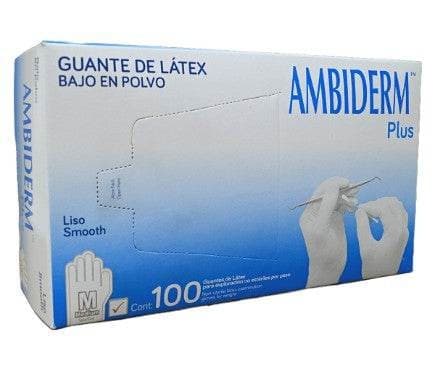 Ambiderm Plus Guante Ltx Exploración Verde No Estéril Med. C/100 Pzs.