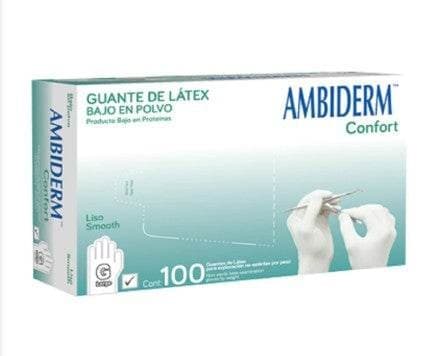 Ambiderm Confort Guante Ltx Exploración Natural No Estéril Gde. C/100 Pzs.