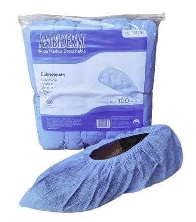 Cubrezapato Desechable Unitalla (ambiderm) Col. Azul Paq. C/100 Pzs.