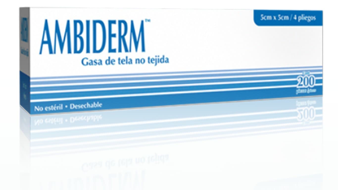 Gasa de Tela No Tejida (ambiderm) 5x5cm Paq. C/200 Pzs.