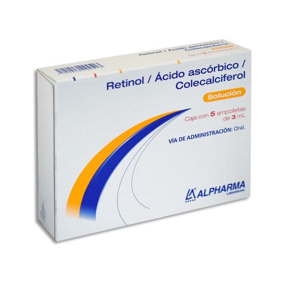 Retinol/ácido Ascórbico/colecalciferol (alpharma) Sol. Oral C/5 Amptas. 3 Ml.