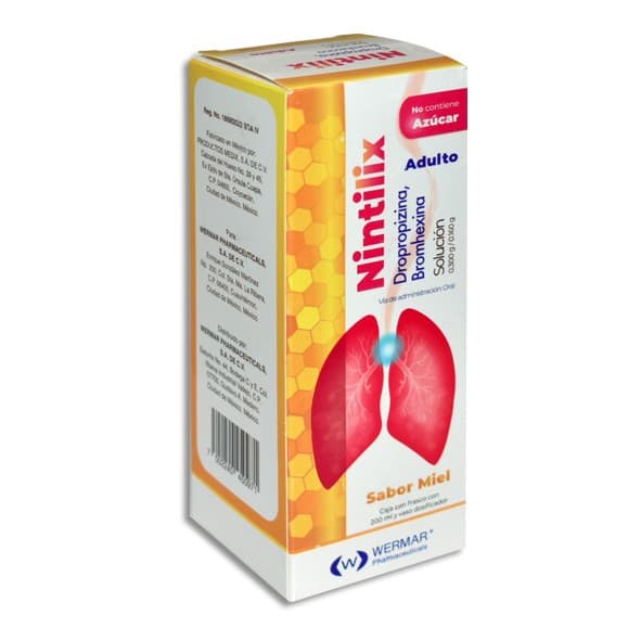 Nintilix Sol. Adulto Sab. Miel S/a. Fco. 200 Ml. 0.300-0.160 G/100 Ml.