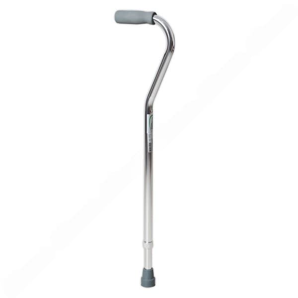 Bastón Aluminio Puño Cuello de Ganso (mobicare) Col. Plata.
