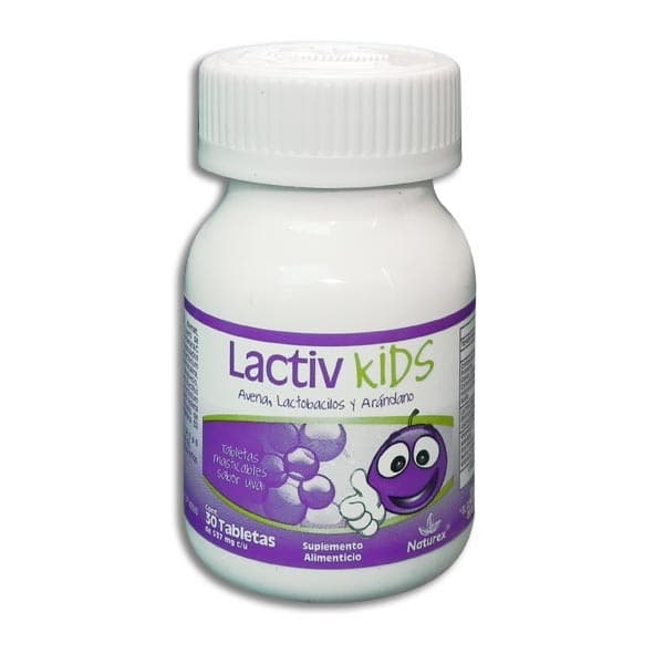 Lactiv Kids C/30 Tabs. Masticables Sab. Uva 537 Mg.
