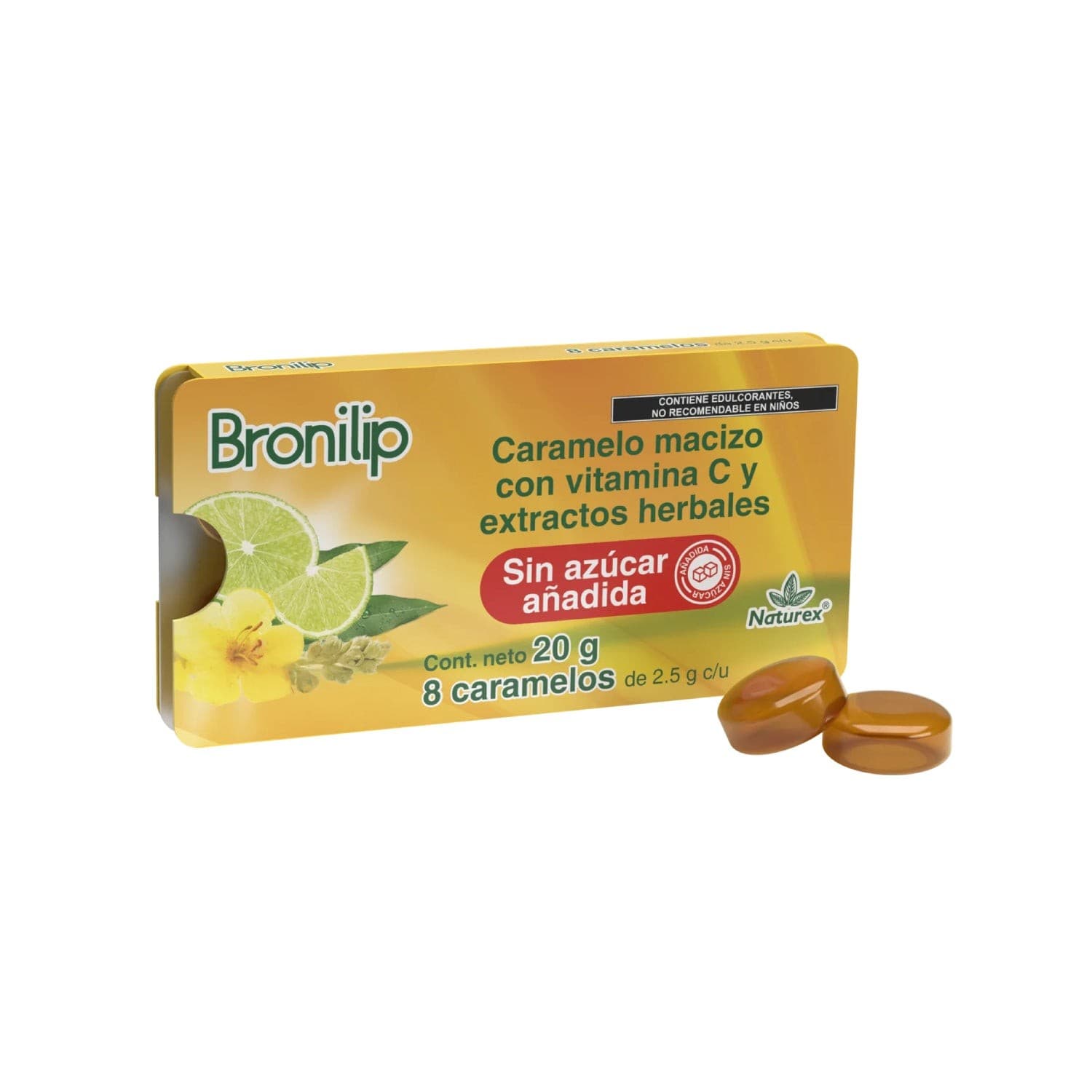 Bronilip S/azúcar C/8 Caramelos 2.5 G.