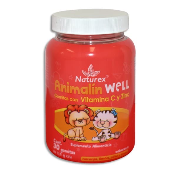 Animalín Well Fco. C/30 Gomitas Mast. Sabs. Surt. 2.5 G.
