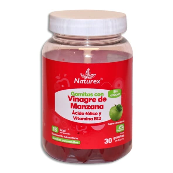 Vinagre de Manzana/ácido Fólico/vitamina B12 Fco. C/30 Gomitas 3 G.