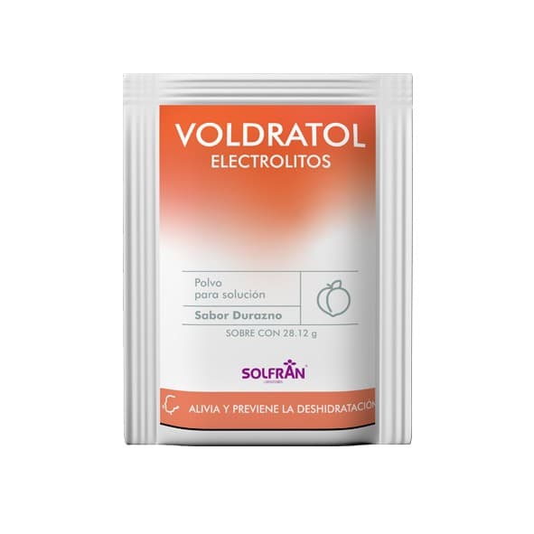 Voldratol Polvo P/sol. Sab. Durazno C/1 Sobre 28.12 G. P/1 L.