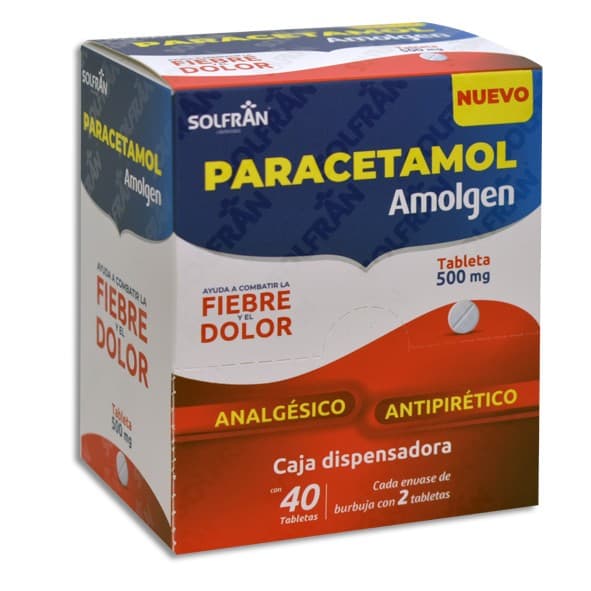 Amolgen Caja Dispensadora C/20 Blister C/2 Tabs. 500 Mg.