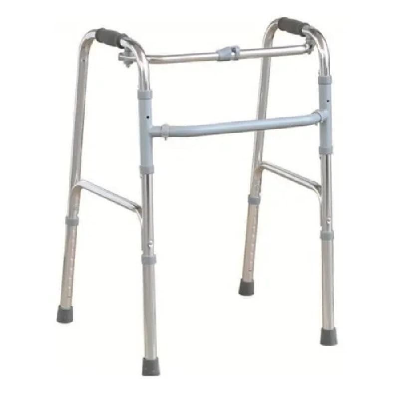 Andadera de Aluminio Fija (super Confort) Color Cromo.