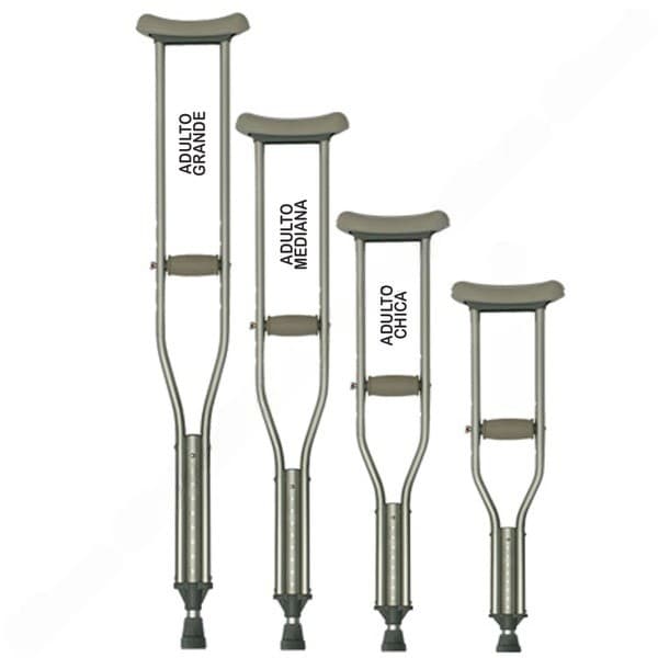 Par de Muletas Axilar de Aluminio (s.confort) Talla Infantil.